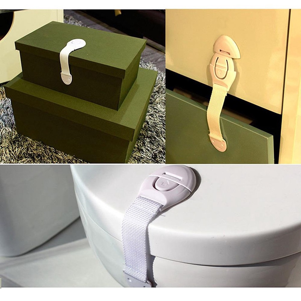 Bộ 4 khóa tủ lạnh / máy giặt / bồn cầu / hộc tủ đa năng bảo vệ trẻ nhỏ