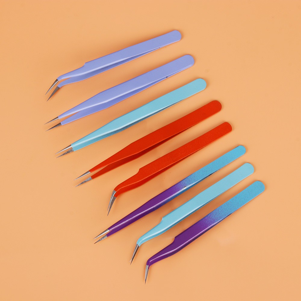 Nhíp Gắn Lông Mi Giả Nghệ Thuật Chất Lượng Cao|Nhíp Gắp Lông Mi Bằng Thép Không Gỉ Dạng Cong Thời Trang Cho Nữ