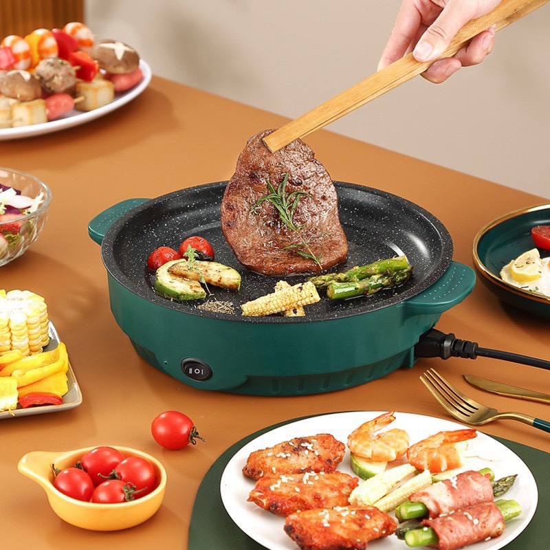 Chảo Nướng Điện Chống Dính BBQ Hàn Quốc 26cm
