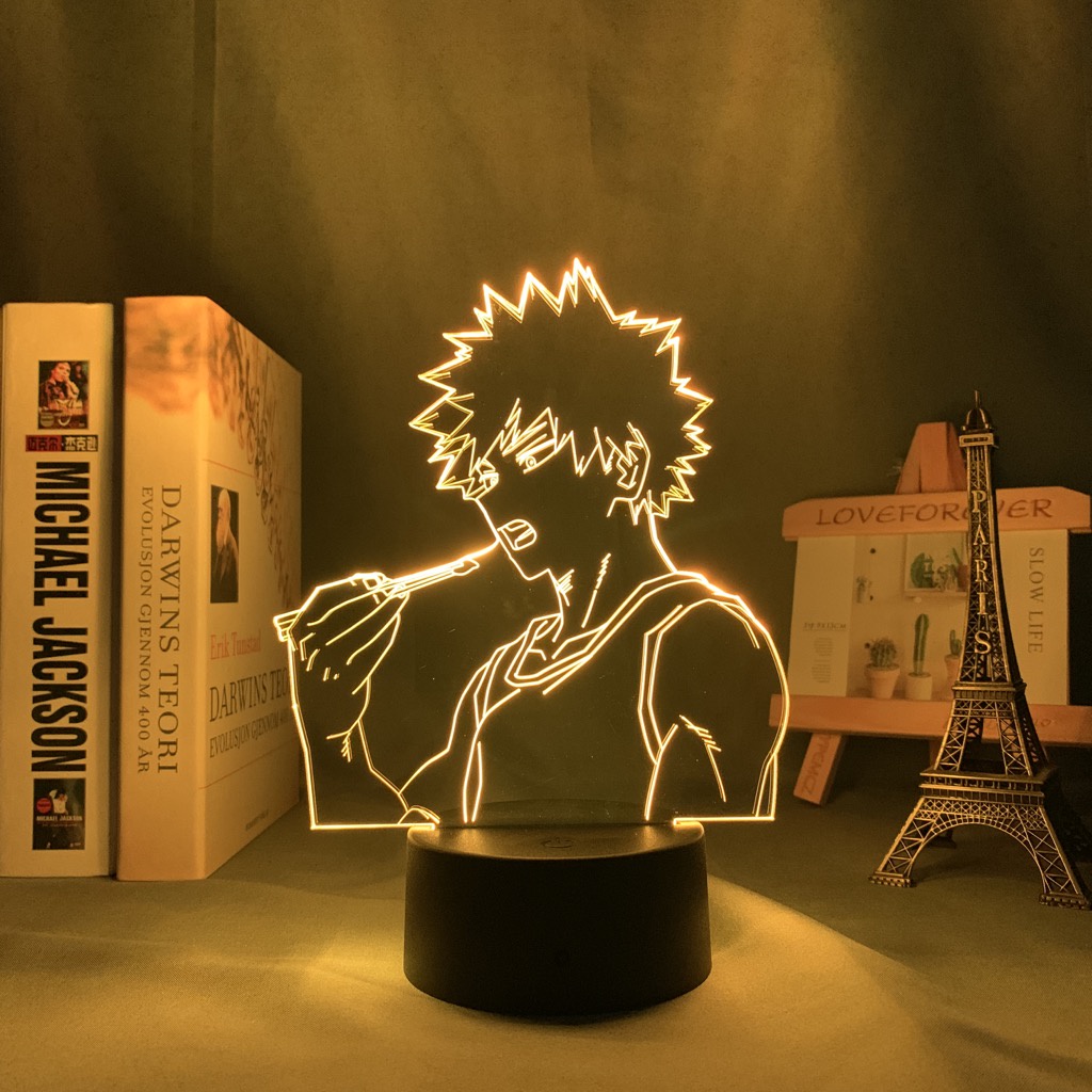 Đèn ngủ bóng Led 3D hình Bakugo My Hero Academia