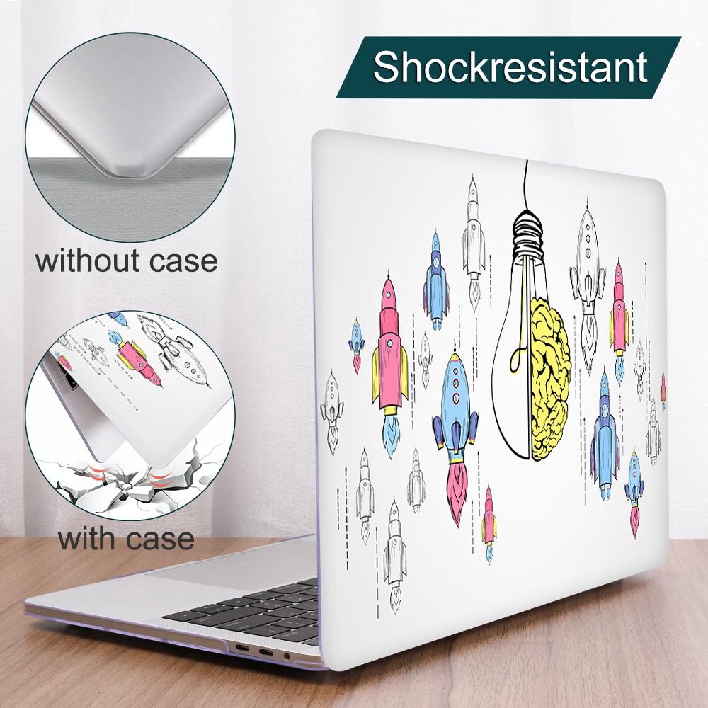 Creative Print Plastic Hard Case for Apple Macbook Pro 13 15 Mac Air 13.3 A1932 A2159 A1707 Retina12 with Keyboard Cover