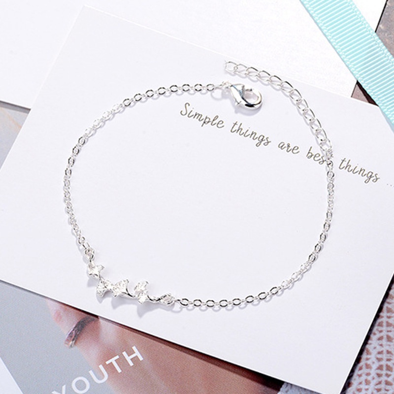 Vòng Tay Hợp Kim Hình Lá Phong Cách Nhật Hàn Đơn Giản