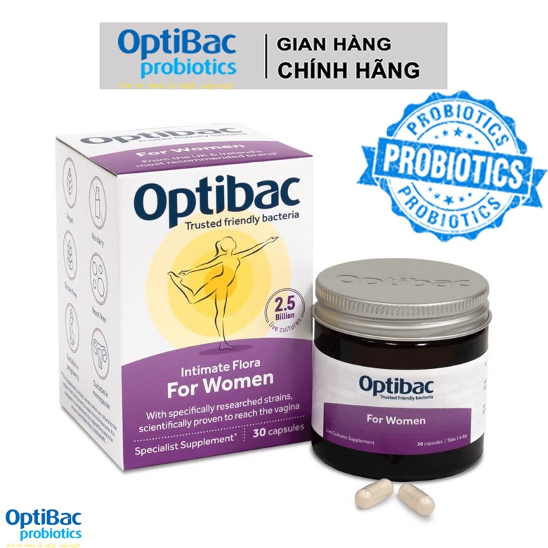 Optibac tím 30 viên (Optibacs for women) UK