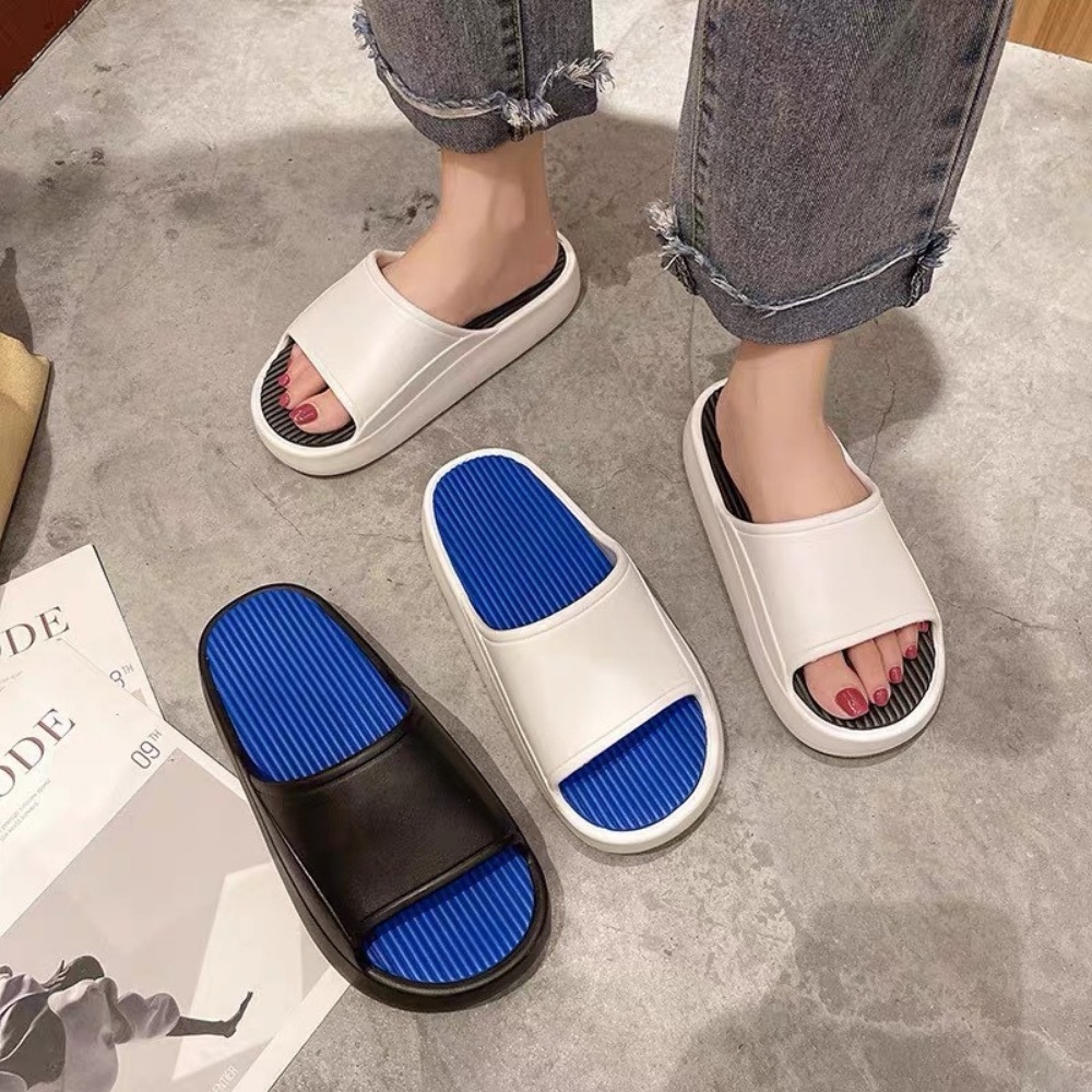 Dép bánh mì gân tăm Unisex- Dép nữ quai ngang cao su chất hot trend lymistit iDÉP- DL216