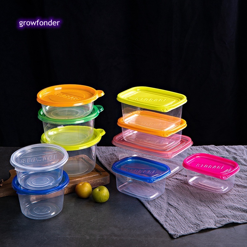 Hộp Đựng Thức Ăn Bằng Nhựa Cấp Thực Phẩm 10 Kích Thước Đa Năng Có Nắp Đậy Chống Rò Rỉ Dùng 1 Lần
