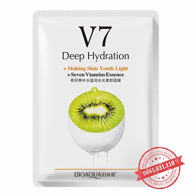 Mặt nạ giấy dưỡng da mụn cấp ẩm thải độc V7 Toning Youth Mask Bioaqua chính hãng CS61