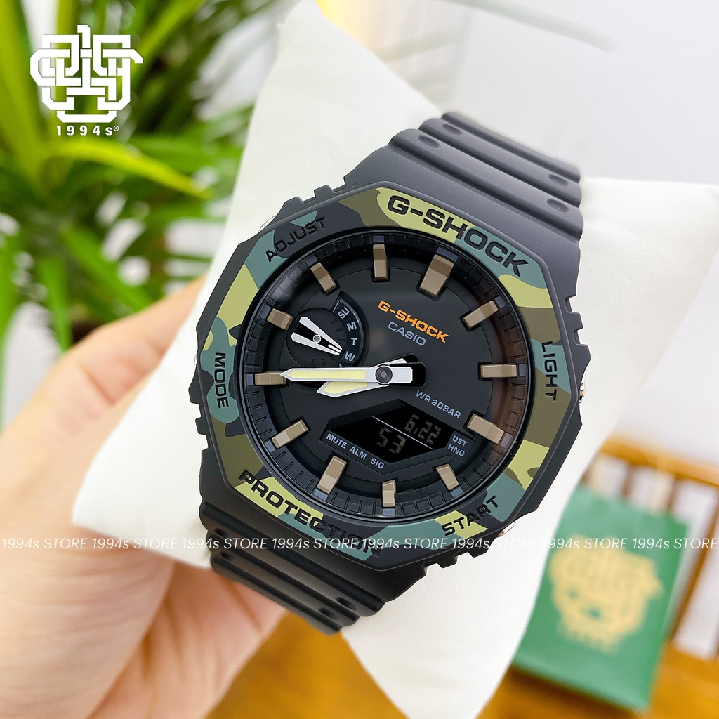 Đồng hồ nam Casio G-Shock GA-2100SU-1A chống va đập, chống nước 200m, hàng chính hãng