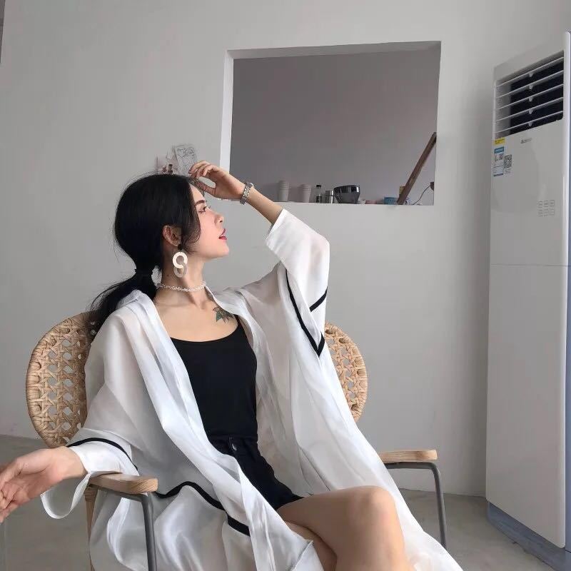 Áo Khoác Cardigan Chiffon Dáng Dài Phong Cách Hàn Quốc Cho Nữ | BigBuy360 - bigbuy360.vn
