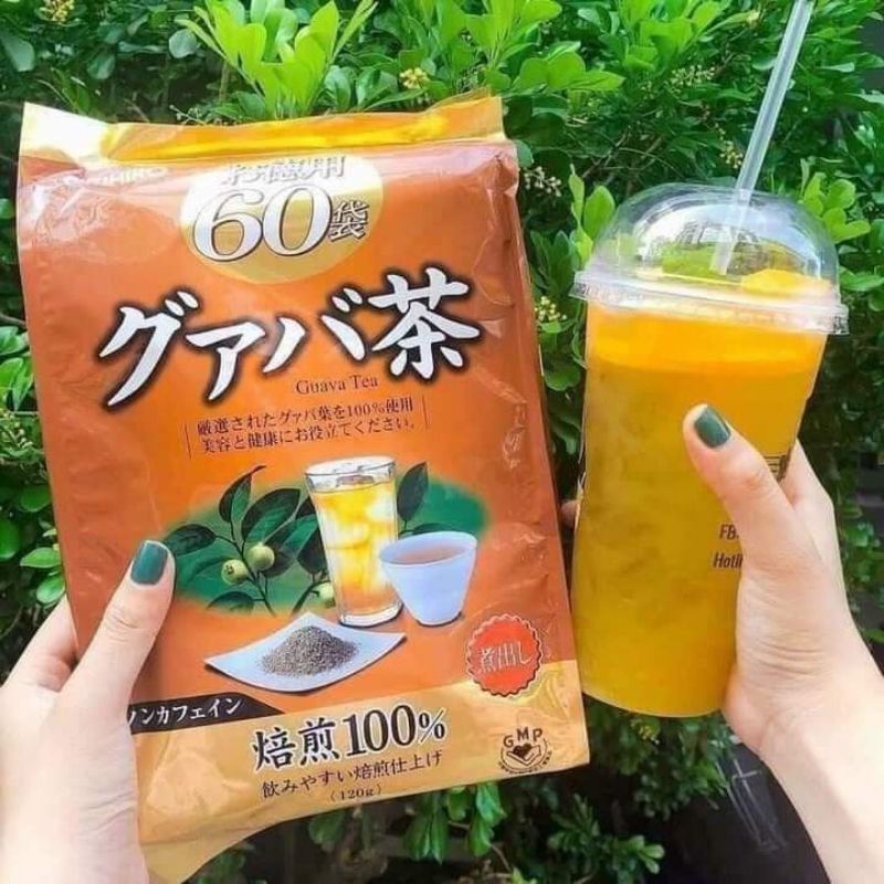 Trà Ổi Orihiro Nhật Bản Gói 60 túi lọc - Trà lá ổi Guava tea Nhật Bản Hỗ Trợ Giảm Cân