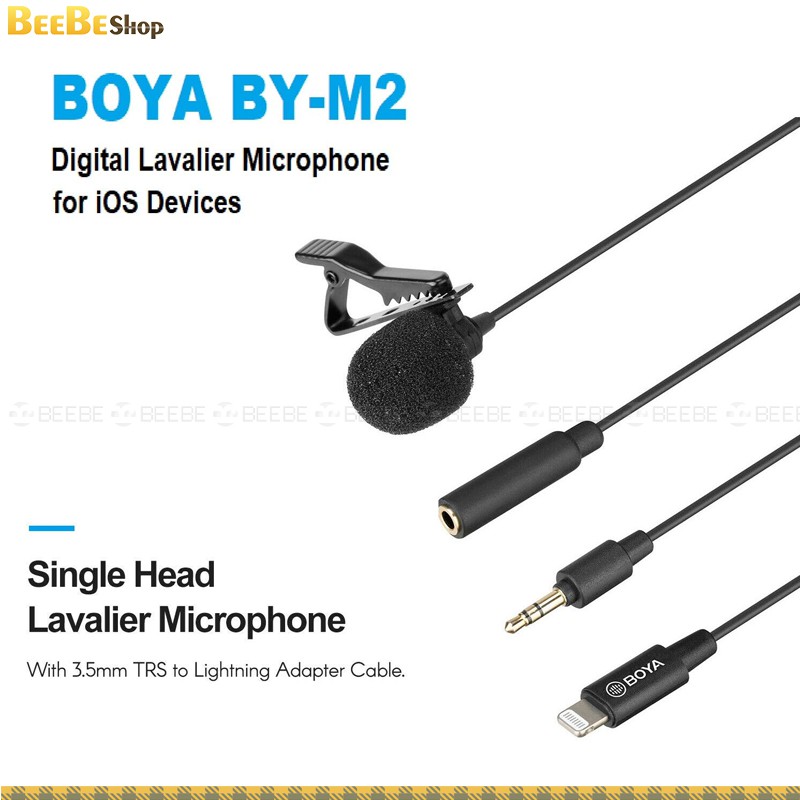 Boya BY-M2 - Micro gài áo chuẩn MFi cho các thiết bị iOS