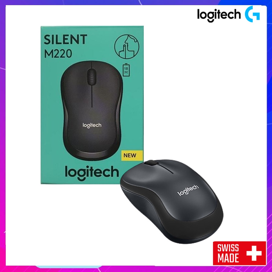 Chuột không dây Logitech M220 không tiếng ồn phân giải 1000 DPI - Công tắc on/off , độ nhạy cao - Bảo hành 12 tháng