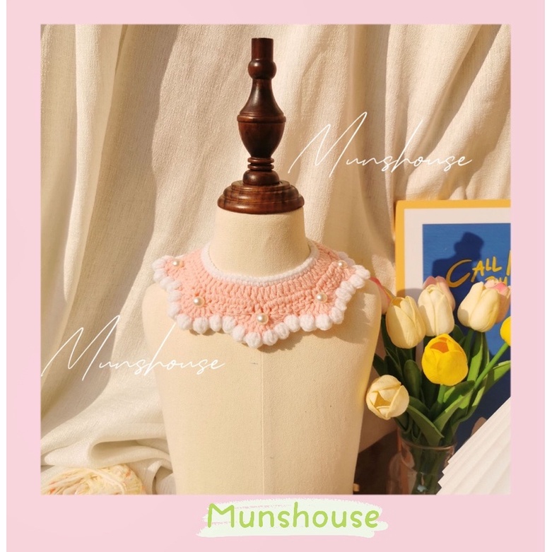 Yếm xinh đính ngọc trai các màu cho thú cưng