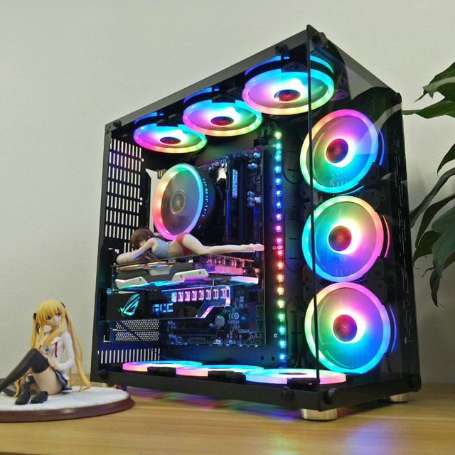 Vỏ Case RuBik II ( Thùng Máy Tính ) Sự kết hợp hoàn hảo với Fan RGB 366 hiệu ứng