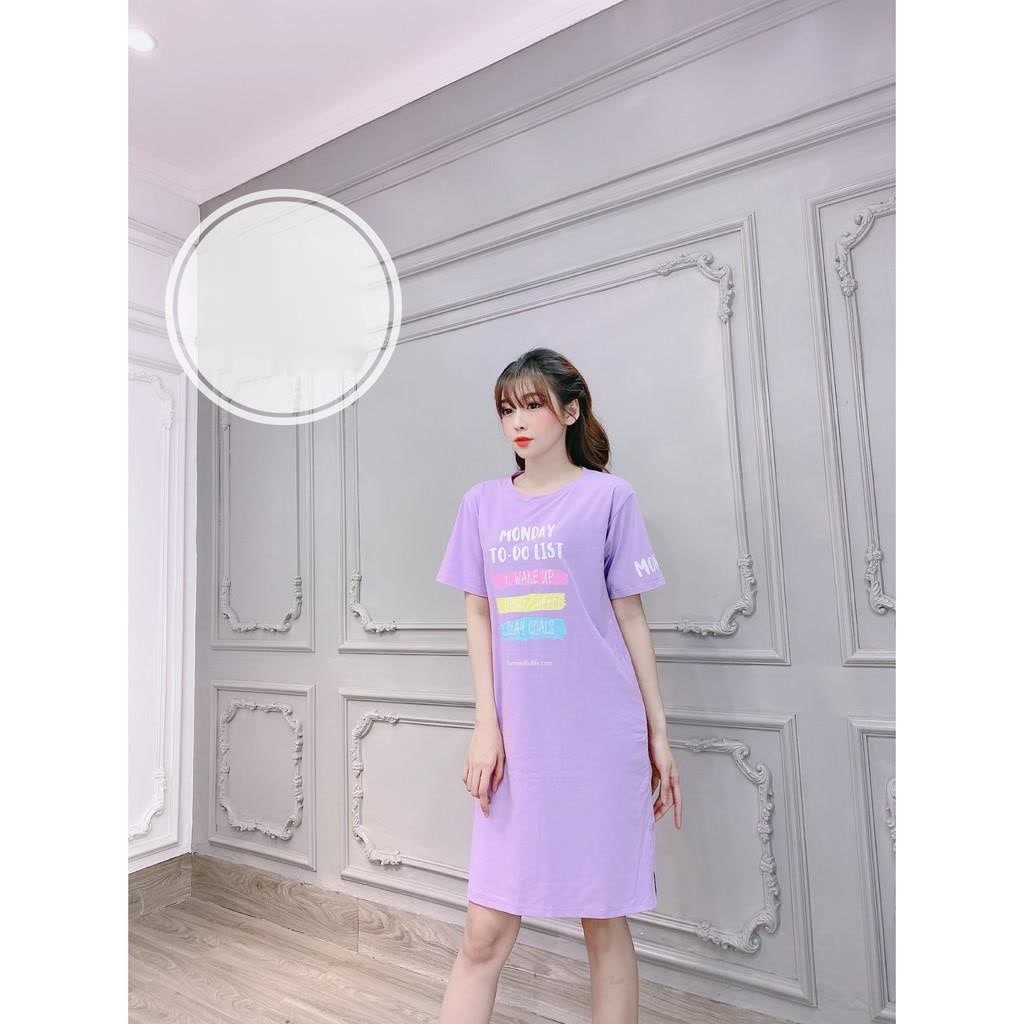 Váy Suông Tay Ngắn Form Rộng Chất Mềm Mát Dáng Dài In Hình Họa Tiết Đẹp Hot Trend  TTDS0388