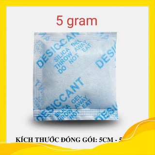 [Silicagel 5Gr] Đóng túi 1 => 2Kg Hạt Hút Ẩm Silica Gel Loại 5Gram - Hạt chống ẩm mốc, khử mùi, bảo quản thực phẩm