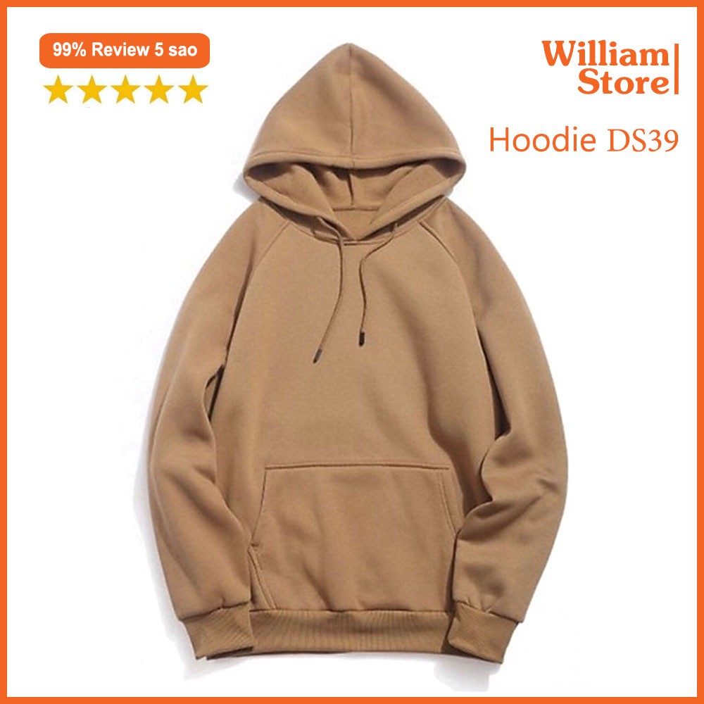 [FREESHIP_50K] Áo hoodie trơn nỉ PE Cacao giữ ấm tốt William - DS39