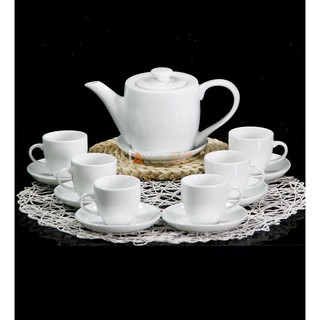 QUÀ TÂN NIÊN 2019 BỘ BÌNH UỐNG TRÀ hoa nhài vung thấp, bộ ấm trà đạo, bộ ấm trà dep, bộ bình trà sứ, bộ tách trà