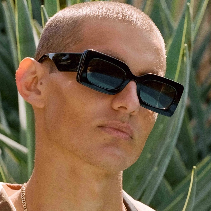 Kính Mát Tròng Vuông Màu Kẹo Thời Trang Phương Tây