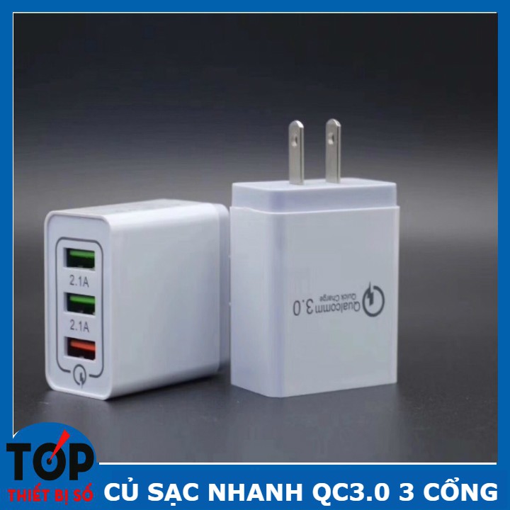 Củ sạc nhanh QC 3.0 3 cổng USB ONTEK CX3/củ sạc ORIGINAL 3 cổng USB - Màn Hình LCD