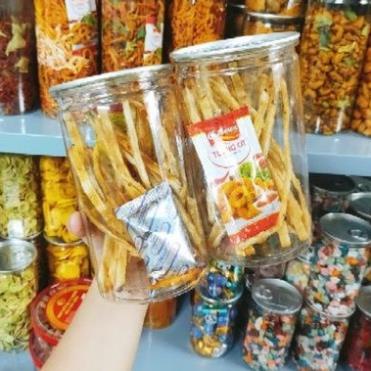 (SALE GIA GOC) Khô cá thiều que/ miếng cắt sợi tẩm vị lon 200g, khô chắt lượng, đậm đà - NGUỒN ĂN VẶT GIÁ SỈ.