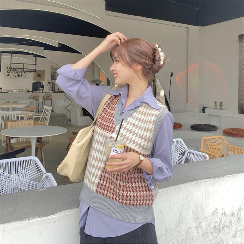 Áo len gile nữ hàn quốc cổ chữ v freesize siêu ấm phong cách thu đông dành cho nữ Gile Shop M16HD | WebRaoVat - webraovat.net.vn