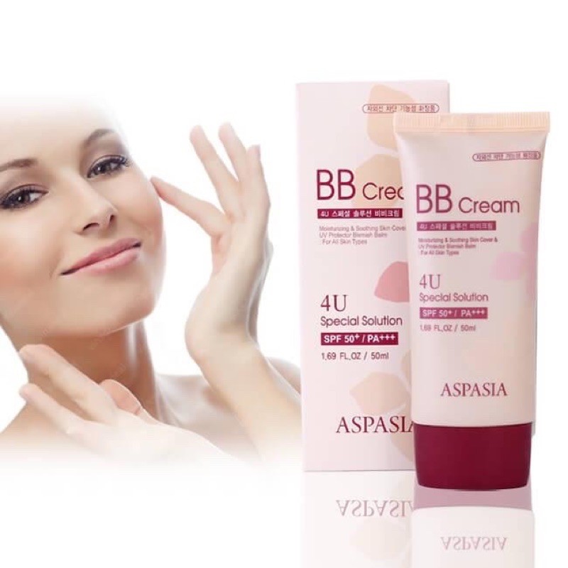 KEM NỀN CHỐNG NẮNG ASPASIA 4U Special B.B Solution Cream SPF 50 PA+++HÀN QUỐC-50ml