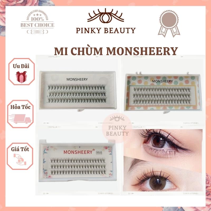 Lông Mi Giả Dạng Chùm Pinky Beauty, Các Kiểu Mi Chùm Tự Nối Tại Nhà Phong Cách Hàn Quốc Siêu Đẹp Kích Thước 8-12mm