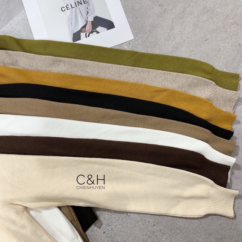 ÁO LEN THỎ CỔ BẺ DÀI TAY PHONG CÁCH HÀN QUỐC MS16245 | BigBuy360 - bigbuy360.vn