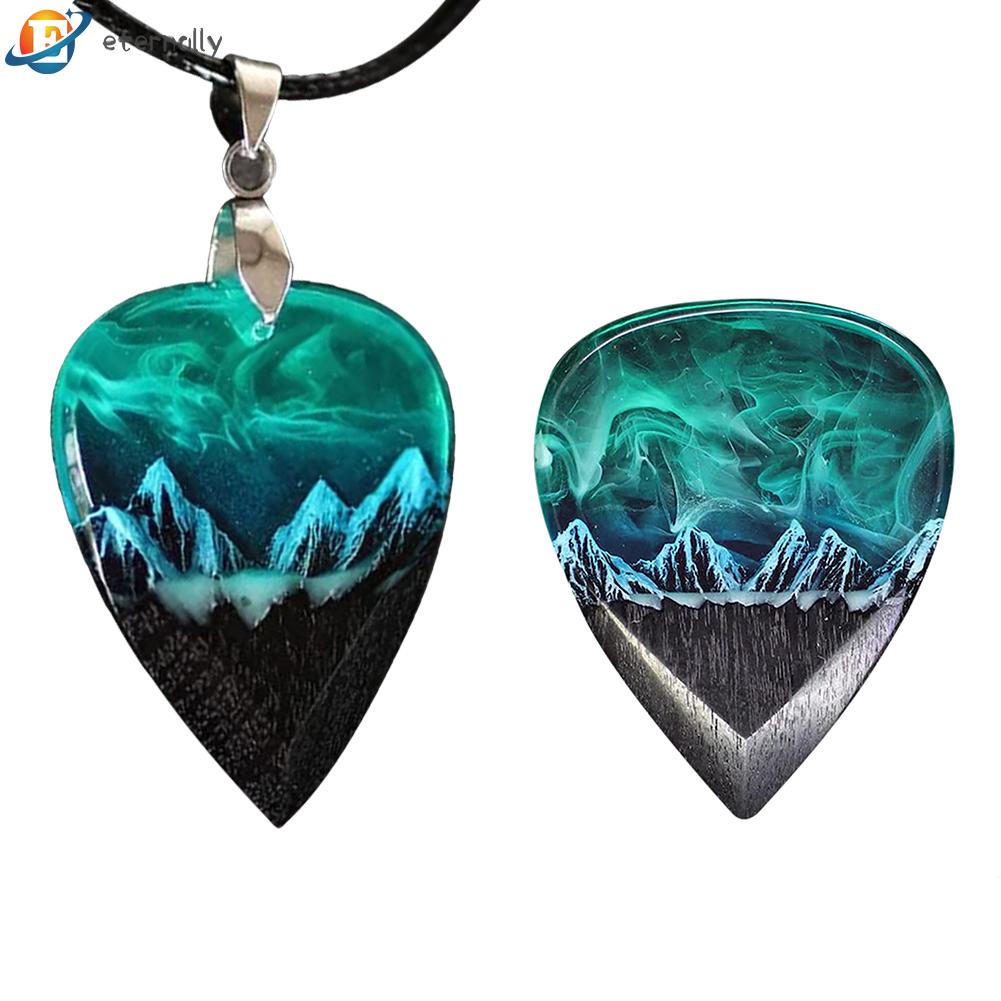 Vòng cổ Mặt Hình Cây Đàn Guitar Bằng Nhựa Epoxy Lấp Lánh