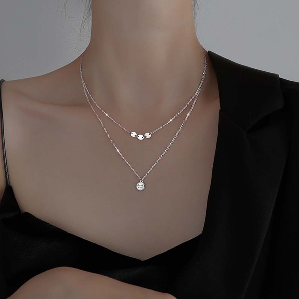 Dây Chuyền Hai Tầng Phong Cách Hàn Quốc Cho Nữ