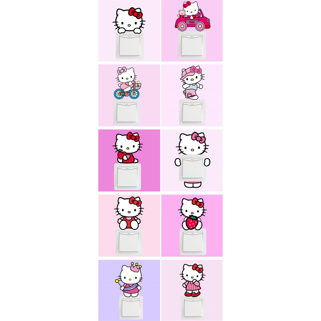 Sticker Dán Tường Hình Hello Kitty Kg3004 Wpsbgs