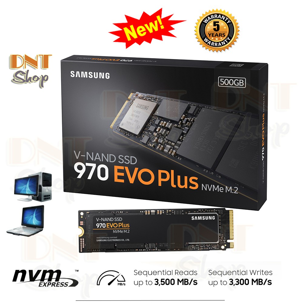 Ổ Cứng SSD Samsung 970 EVO Plus PCIe NVMe M.2 2280 500GB - Bảo Hành 5 Năm (1 đổi 1)