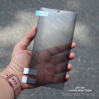 Miếng dán dẻo chống nhìn trộm cho Samsung Note 20 Ultra/ Note 20/ Note 8/ Note 9/ Note 10/ Note 10 Plus/ S20/ S20+/ S10