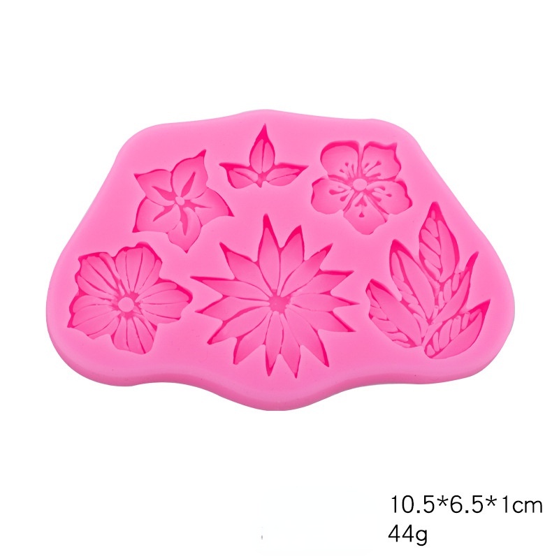 Khuôn Làm Bánh / Sô Cô La / Kẹo Đường Hình Cánh Hoa Hồng Bằng Silicone