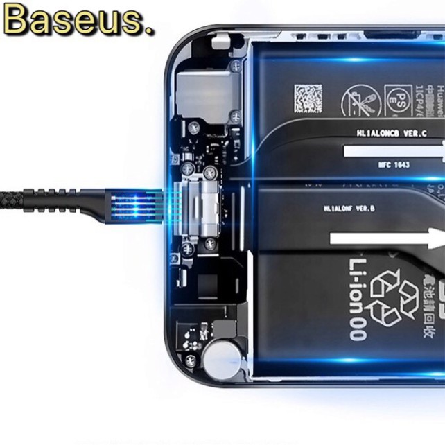 Dây cáp sạc iphone dây xoắn đàn hồi Baseus Fish Eye Spring Data dùng cho iPhone