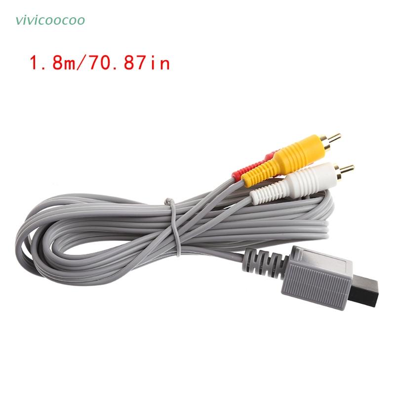 (Hàng Mới Về) Dây Cáp Av 3 Rca 1.8m Cho Máy Chơi Game Nintendo Wii