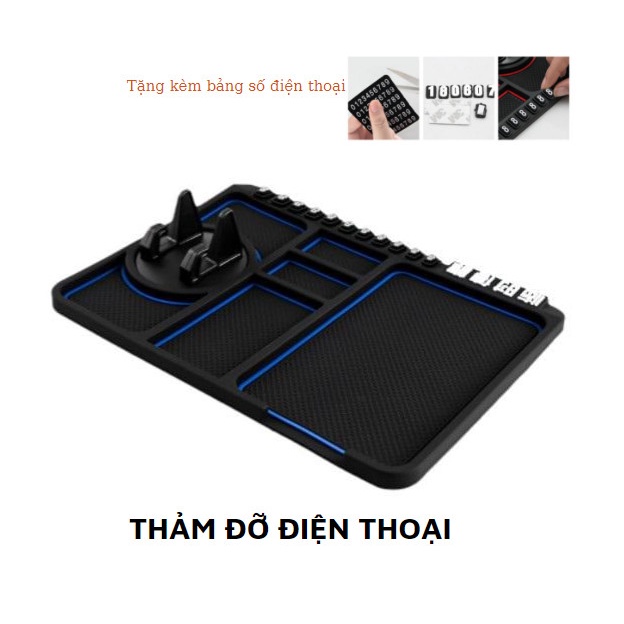 Thảm Đỡ Điện Thoại / Chìa Khóa Đa Năng Chống Trượt, Xoay 360 độ Để Taplo Ô Tô - Phụ Kiện Đồ Chơi Ô Tô Xe Hơi
