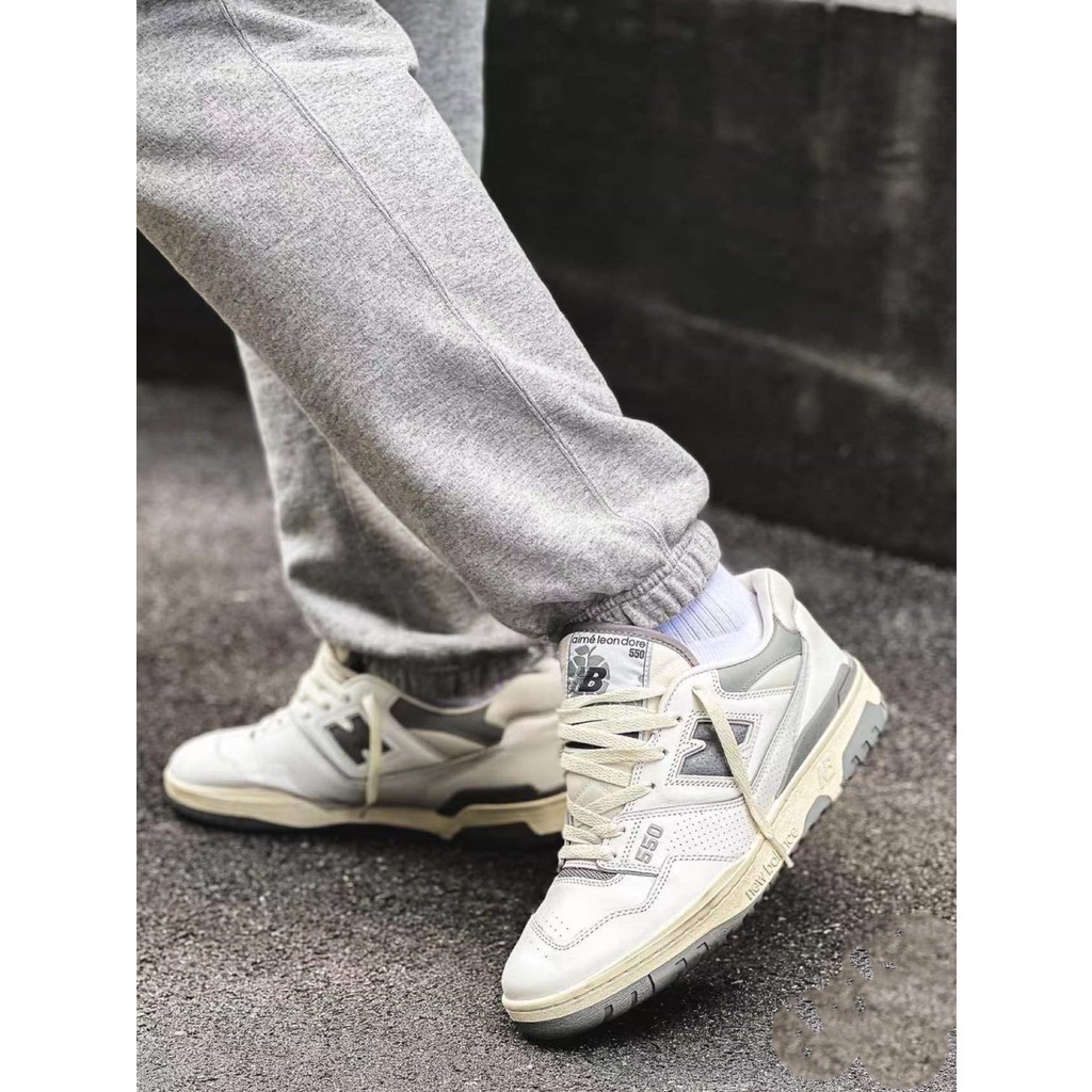 NB 550 Low Top Retro Basketball Shoe Unisex Grey White