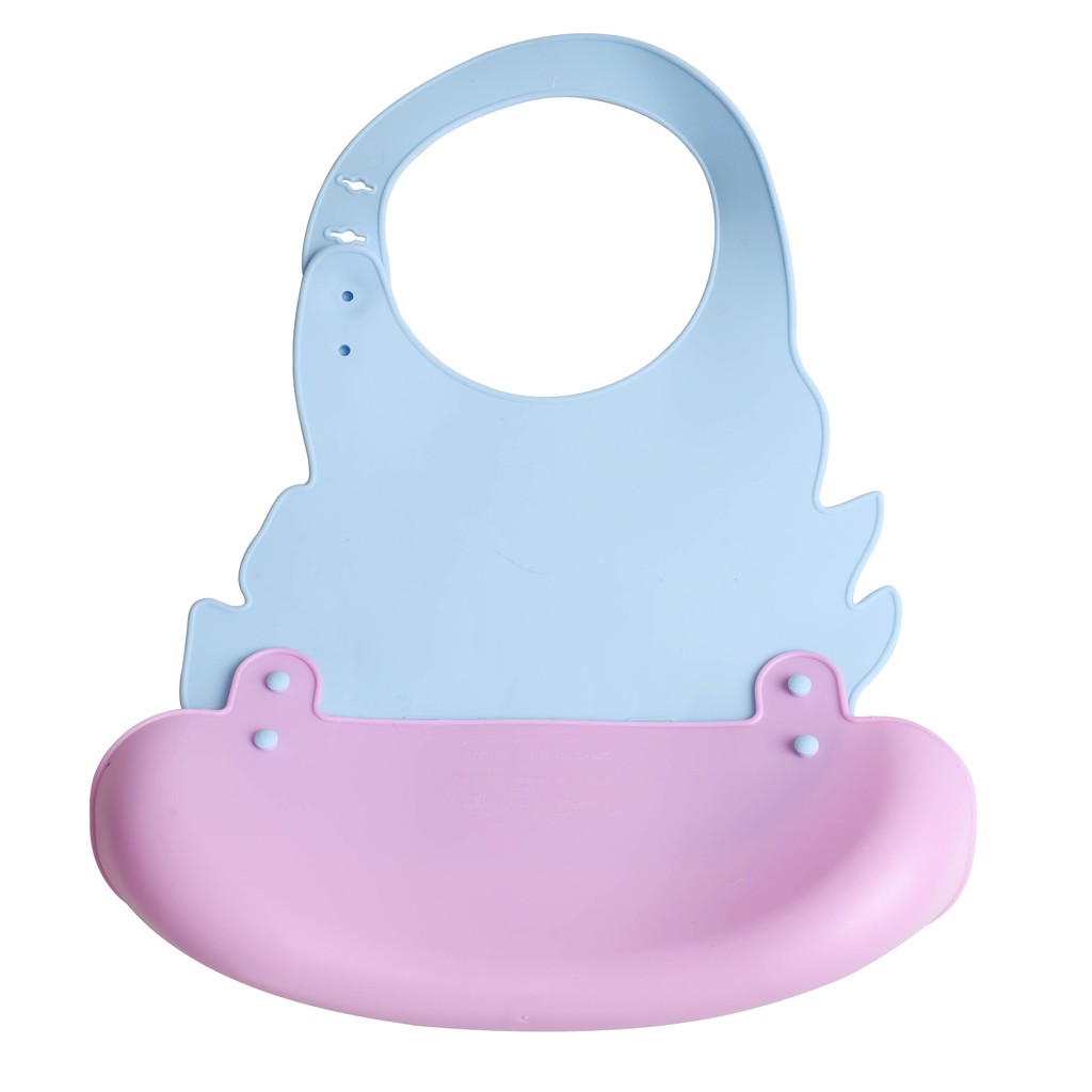 Yếm ăn silicone 3D Disney cao cấp  -máng có thể tháo rời