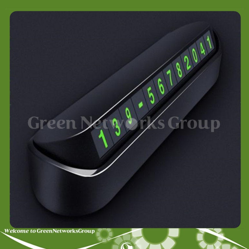 Bảng ghi số điện thoại, thẻ đỗ xe hiển thị số điện thoại gắn Taplo xe hơi, xe ô tô Greennetworks ( 1 cái )