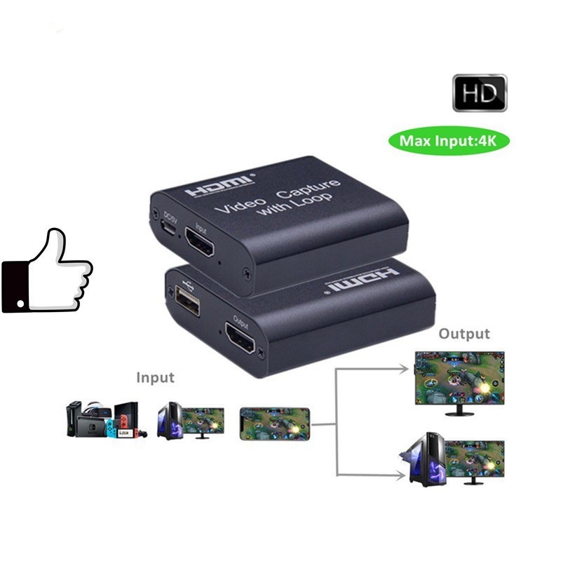 Thẻ ghi game 4K HDMI 1080P USB 2.0 để ghi video phát trực tiếp