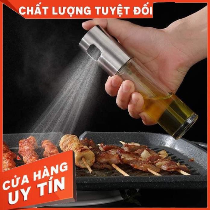 HOT -  Bình xịt dầu ăn phun sương cho nồi chiên không dầu chai thủy tinh cao cấp 100ml WALLMART WM59