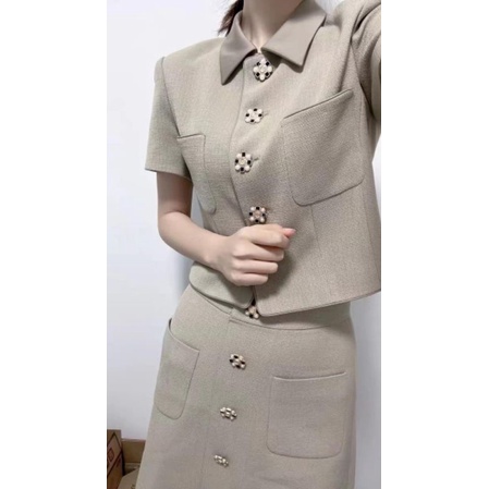 ẢNH THẬT Set Sơ Mi Chân Váy Công Sở