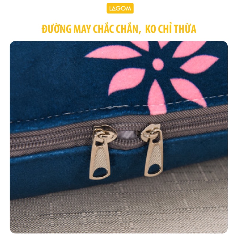 [COTTON MỀM MÁT] Chăn Văn Phòng Gấp Gọn 2 Trong 1, Chất Cotton Hợp 4 Mùa Xuân, Hè, Thu, Đông