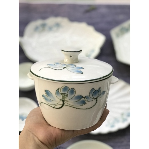 Âu chưng yến ,đựng cơm,đồ ăn dày dặn to_Gốm sứ Bát Tràng