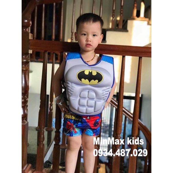 Phao bơi cơ bắp hình người dơi Batman- Sản phẩm an toàn cho bé ( có video quay thật)