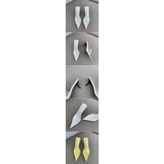 Giày Cao Gót 2.17 Inch Trong Suốt Thoải Mái Hợp Thời Trang Size 35-39