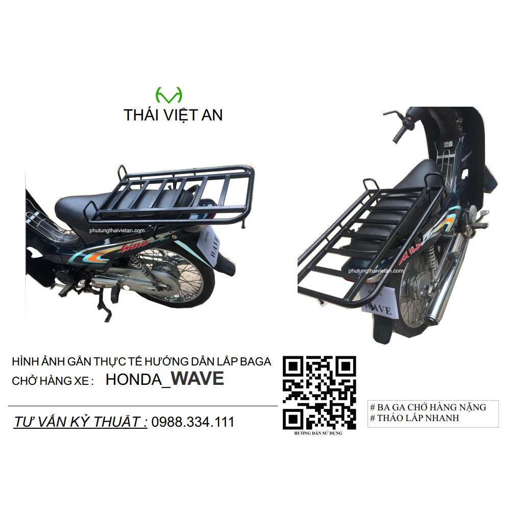 ba ga chở hàng honda WAVE