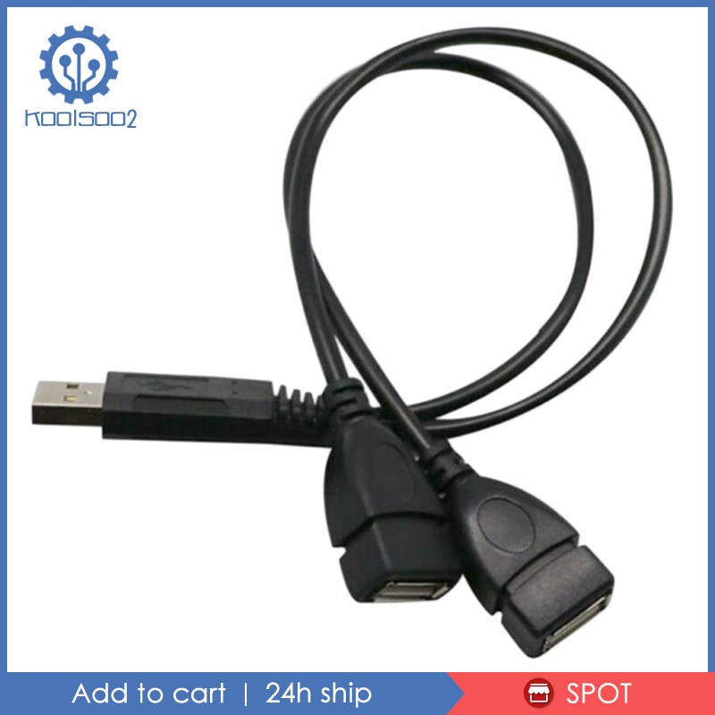 Dây Cáp Chia 2 Cổng USB 2.0 A Sang 2 Cổng Cắm Tiện Dụng