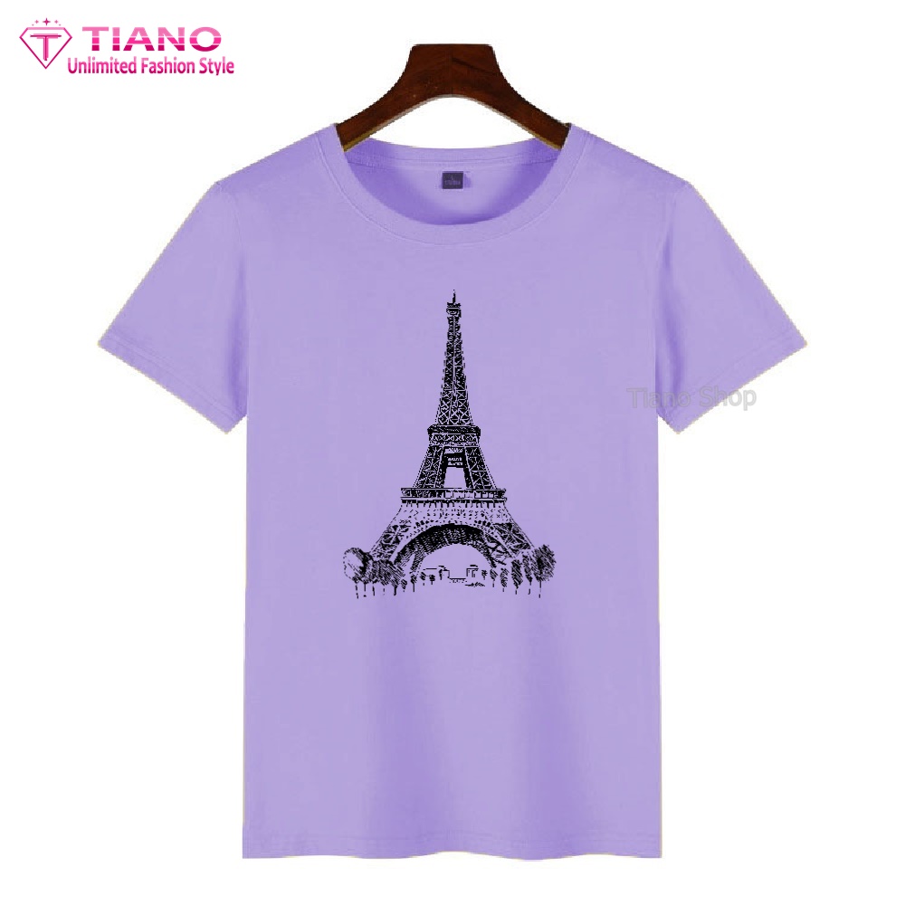 Áo Thun Nữ In Hình Tháp Eiffel Năng Động AT-327 ( 12 Màu )